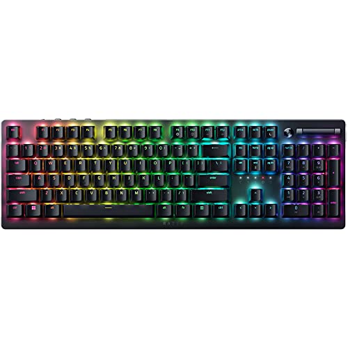 Razer DeathStalker V2 Pro (röd switch) - Trådlöst optiskt speltangentbord med låg profil (linjära optiska switchar, HyperSpeed Wireless, Bluetooth, Laser-Etsed Keycaps) Nordic-Layout | Svart Bild 1