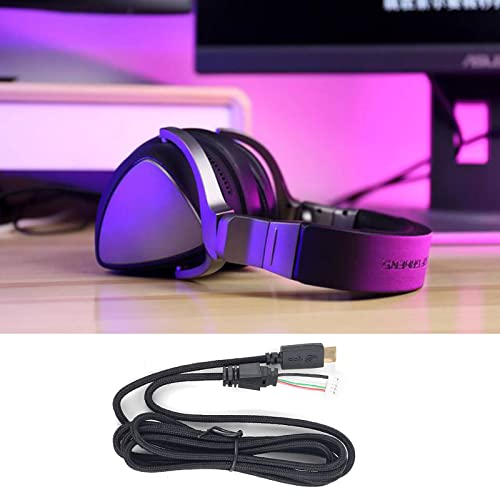 2 m Kopfhörerkabelleitung DIY Ersatzkabel Kabel kompatibel mit ASUS ROG Delta USB-C Gaming-Headset, schwarz, 200 cm Kopfhörer, Kabelleitung, kompatibel mit ASUS ROG Delta USB-C Gaming Headset Bild 7