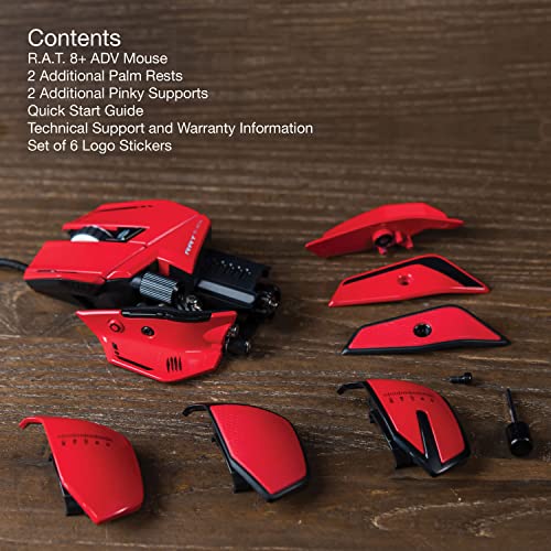 Mad Catz R.A.T. 8+ ADV voll verstellbare kabelgebundene Gaming-Maus – Metallbasis – 20.000 DPI – 11 programmierbare Tasten – 4 Benutzerprofile direkt gespeichert – RGB-LED anpassen, stimmbares Bild 7