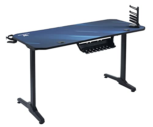 acer Predator Gaming Tisch 140 x 60 cm - Gaming Schreibtisch mit Mauspadbezug, Ablage für Gamepads, Zwei Kabelführungen, Headset- und Getränkehalter, GP.OTH11.03L Bild 4