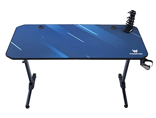 acer Predator Gaming Tisch 140 x 60 cm - Gaming Schreibtisch mit Mauspadbezug, Ablage für Gamepads, Zwei Kabelführungen, Headset- und Getränkehalter, GP.OTH11.03L Bild 5