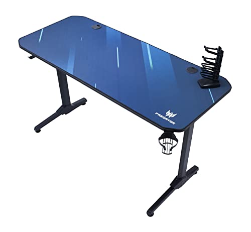 acer Predator Gaming Tisch 140 x 60 cm - Gaming Schreibtisch mit Mauspadbezug, Ablage für Gamepads, Zwei Kabelführungen, Headset- und Getränkehalter, GP.OTH11.03L Bild 6
