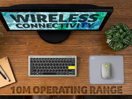 acer Vero Maus AMR020 - Maus kabellos (2.4GHz Funkmaus, 1200 DPI, Smart-Power-Management, ergonomische Maus für rechts und Links Händer, leises Mausrad, 30% PCR-Kunststoffanteil) grau Bild 4