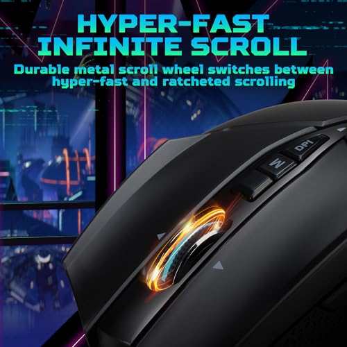 Acer Predator Cestus 335 Gaming Maus (19.000 DPI, 400 IPS Tracking, 10 programmierbare Tasten, 0,5 ms Reaktionszeit, RGB Beleuchtung), schwarz Bild 4