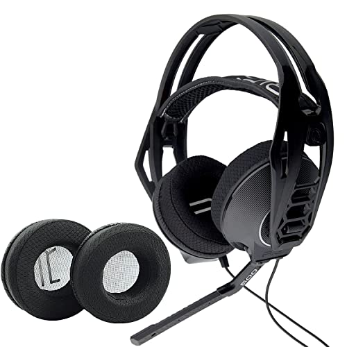 RIG 400HX Ersatz-Ohrpolster für Kopfhörer, Proteinstoff, Ohrpolster, Ersatzteile, kompatibel mit Plantronics RIG 400HX / RIG 500HX Stereo-Gaming-Headsets, Schwarz Bild 6