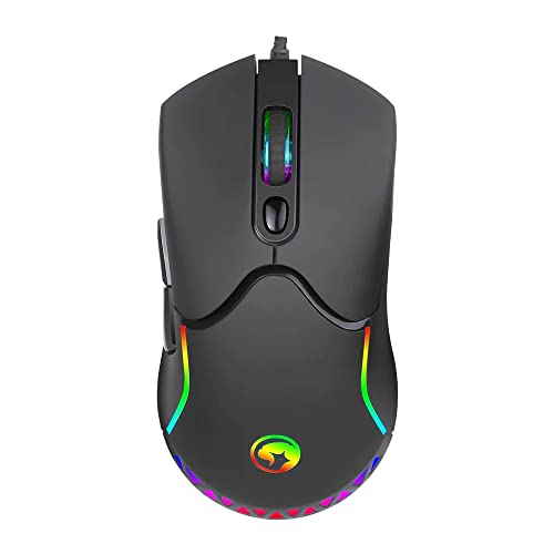 Marvo M359 800-3200 DPI Gaming-Maus mit RGB-Beleuchtung, Schwarz Bild 1
