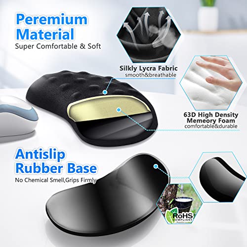 Gimars Mouse Wrist Rest, Pop It Fidget Wrist Support for Mouse-Pressure Relief, Ergonomic Memory Foam Mouse Wrist Pad with Massage Notes for Computer, Laptop, Office Work, PC Gaming-Wrist Pain Relief Bild 4