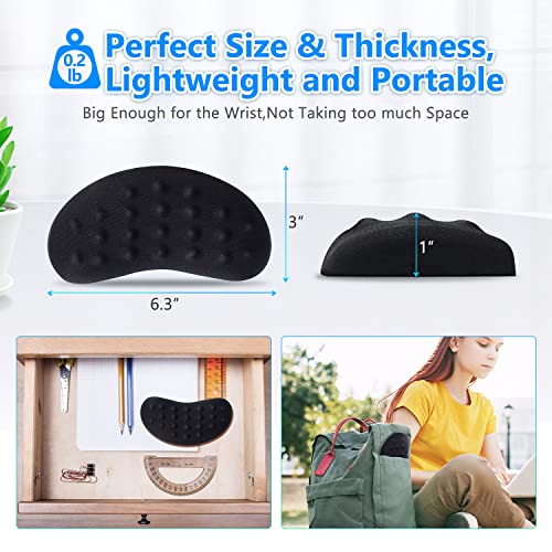 Gimars Mouse Wrist Rest, Pop It Fidget Wrist Support for Mouse-Pressure Relief, Ergonomic Memory Foam Mouse Wrist Pad with Massage Notes for Computer, Laptop, Office Work, PC Gaming-Wrist Pain Relief Bild 7
