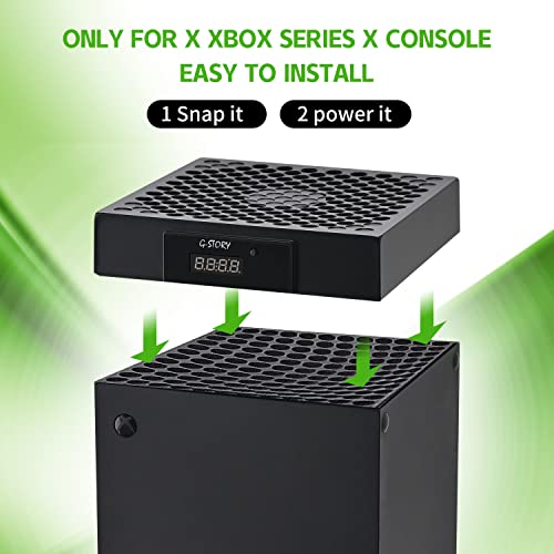 G-STORY Lüfter für Xbox Series X, Lüftergeschwindigkeit wird automatisch durch Temperatur angepasst, 3 Geschwindigkeiten 1500/1750/2000 U/min (140 mm) Bild 2