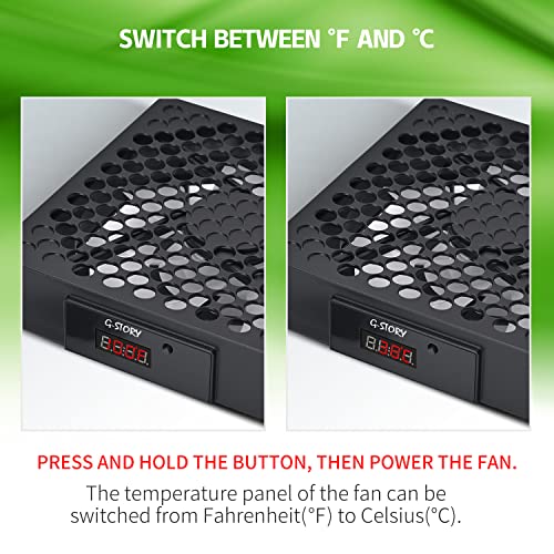 G-STORY Lüfter für Xbox Series X, Lüftergeschwindigkeit wird automatisch durch Temperatur angepasst, 3 Geschwindigkeiten 1500/1750/2000 U/min (140 mm) Bild 4