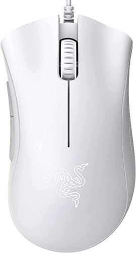 Razer DeathAdder Essential Gaming-Maus: 6400 DPI optischer Sensor, 5 programmierbare Tasten, mechanische Schalter, gummierte Seitengriffe, Quecksilberweiß Bild 1