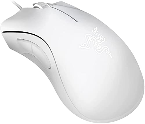 Razer DeathAdder Essential Gaming-Maus: 6400 DPI optischer Sensor, 5 programmierbare Tasten, mechanische Schalter, gummierte Seitengriffe, Quecksilberweiß Bild 2