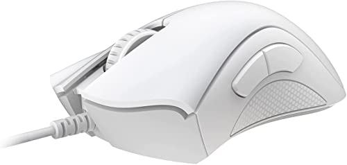 Razer DeathAdder Essential Gaming-Maus: 6400 DPI optischer Sensor, 5 programmierbare Tasten, mechanische Schalter, gummierte Seitengriffe, Quecksilberweiß Bild 4