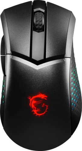 MSI Clutch GM51 Lightweight Wireless Gaming Maus - 26.000 DPI Optischer Sensor, 650 IPS, symmetrisch, 60Mio+ Click OMRON-Switches, 1000Hz Abtastrate, 1ms Latenz, RGB Mystic Light, 85g, kabellos Bild 4