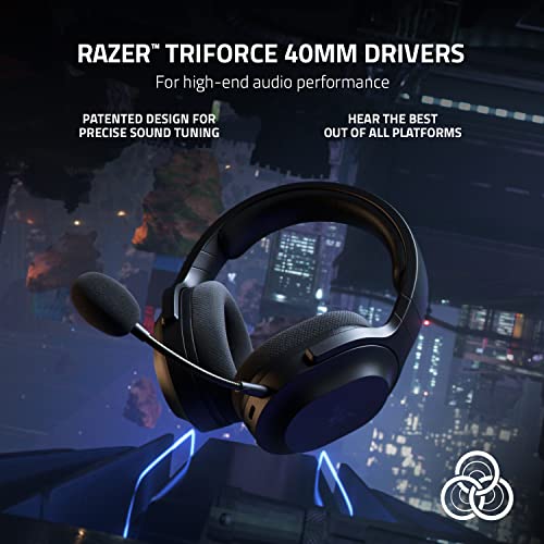 Razer Barracuda X Wireless Gaming & Mobile Headset (PC, PlayStation, Switch, Android, iOS): 2022 Modell - 2,4 GHz Wireless + Bluetooth - Leicht 250g - 40mm Treiber - 50 Stunden Akku - Schwarz Bild 4