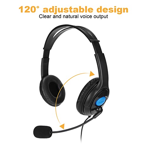 Kabelgebundenes Gaming-Headset, 120° Einstellbarer Stereo-Surround-Gaming-Kopfhörer, Lautstärkeregler, Geräuschunterdrückung, Spielkopfhörer mit Mikrofon, 3,5-mm-Stecker für Bild 2