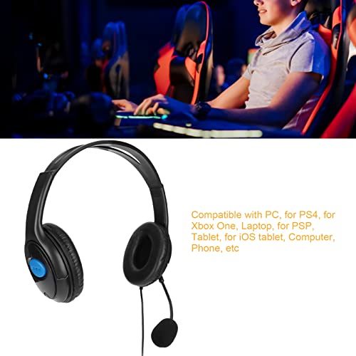 Kabelgebundenes Gaming-Headset, 120° Einstellbarer Stereo-Surround-Gaming-Kopfhörer, Lautstärkeregler, Geräuschunterdrückung, Spielkopfhörer mit Mikrofon, 3,5-mm-Stecker für Bild 4