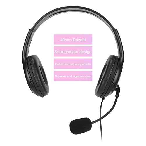 Kabelgebundenes Gaming-Headset, 120° Einstellbarer Stereo-Surround-Gaming-Kopfhörer, Lautstärkeregler, Geräuschunterdrückung, Spielkopfhörer mit Mikrofon, 3,5-mm-Stecker für Bild 5