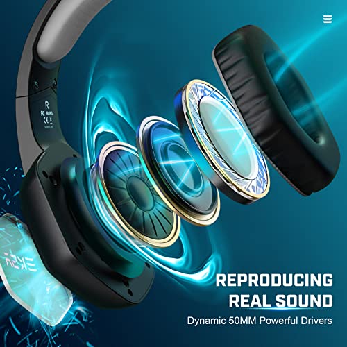 EKSA E1000 USB PC Gaming Headset mit Mikrofon, Gamer Headset mit Bass Surround Sound, RGB Beleuchtung, Gaming Kopfhörer mit Mic für PS4/PS5 Konsole/Computer/Laptop Bild 3