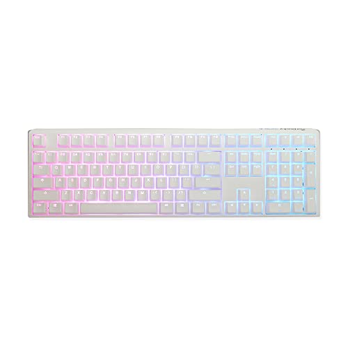 Ducky One 3 Classic Pure White Gaming Tastatur, RGB LED - MX-Blue (US) Bild 1