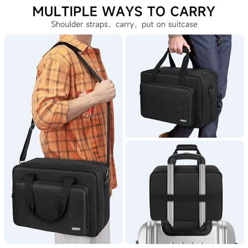 PS5/PS5 Pro/PS4 Tasche,PS5 Tragetasche Kompatibel mit Playstation 5 Konsole,PS5 Disk,Digital Edition,Konsolentasche mit Unterteilbaren Fächer für PS5 Controller,PS5-Spiele,Gaming-Headset und Zubehör Bild 6