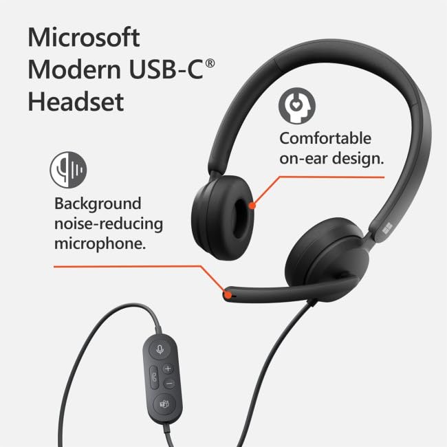 Microsoft Modernes USB-C Headset BtoBCasque filaire MS Modern USB-C Bild 7