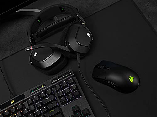 Corsair HS80 RGB USB Premium Gaming Headset mit Dolby Audio 7.1 Surround Sound (Rundfunkmikrofon in Broadcast-Qualität, Memory-Schaum-Ohrpolster, High-Fidelity-Sound, langlebige Konstruktion) Carbon Bild 4