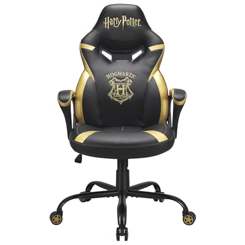 SUBSONIC Harry Potter - Gaming-Stuhl Hogwart - Bürostuhl für junior-Gamers - Schwarz und Gold - Offizielle Lizenz, M, SA5573-H5 Bild 1