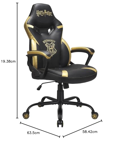 SUBSONIC Harry Potter - Gaming-Stuhl Hogwart - Bürostuhl für junior-Gamers - Schwarz und Gold - Offizielle Lizenz, M, SA5573-H5 Bild 3