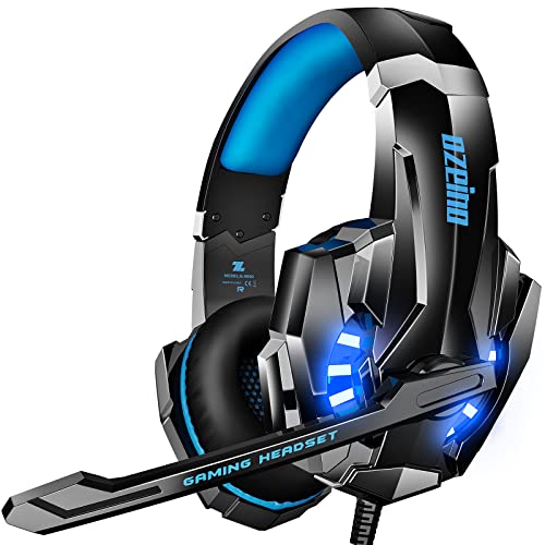 Ozeino Gaming Headset für PS4 PS5 3D Surround Sound Noise Cancelling Kopfhörer Mit Mikrofon Für PC Xbox One Switch with LED Licht Bild 1