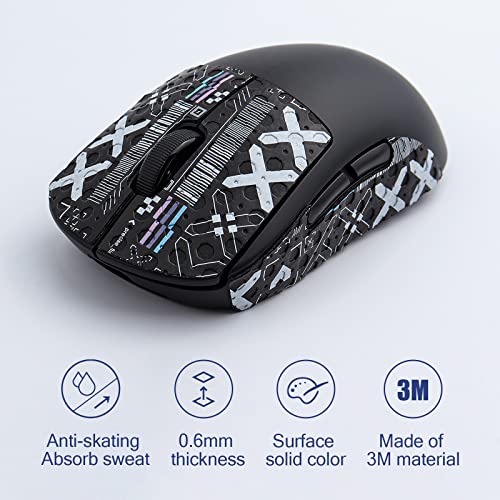 Hyekic Gaming Mouse Grip Tape für Logitech G Pro X Superlight, 4 Stück, Anti-Rutsch-Sticker, Gaming-Maus-Haut, Schweißbeständig, Selbstklebend, Profi-Maus-Upgrade-Set Bild 2