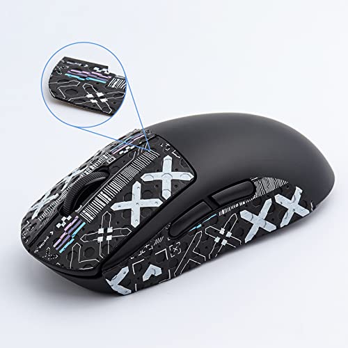 Hyekic Gaming Mouse Grip Tape für Logitech G Pro X Superlight, 4 Stück, Anti-Rutsch-Sticker, Gaming-Maus-Haut, Schweißbeständig, Selbstklebend, Profi-Maus-Upgrade-Set Bild 4