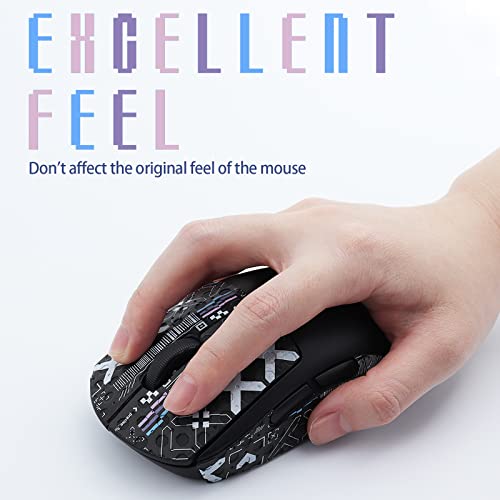 Hyekic Gaming Mouse Grip Tape für Logitech G Pro X Superlight, 4 Stück, Anti-Rutsch-Sticker, Gaming-Maus-Haut, Schweißbeständig, Selbstklebend, Profi-Maus-Upgrade-Set Bild 5