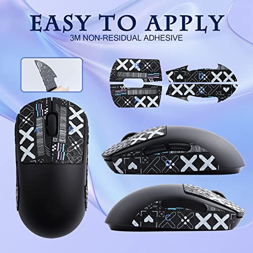 Hyekic Gaming Mouse Grip Tape für Logitech G Pro X Superlight, 4 Stück, Anti-Rutsch-Sticker, Gaming-Maus-Haut, Schweißbeständig, Selbstklebend, Profi-Maus-Upgrade-Set Bild 7