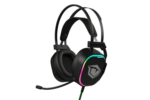 PUSAT Virtual 7.1 Gaming Headset Lite PC, Kopfhörer für Gamer, RGB Beleuchtung, 2.2m Geflochtenes Kabel, Realistischer Surround Klang, Basserlebnis mit den 50 mm Treibern Bild 1