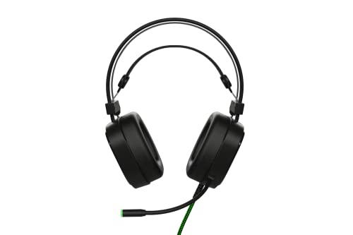 PUSAT Virtual 7.1 Gaming Headset Lite PC, Kopfhörer für Gamer, RGB Beleuchtung, 2.2m Geflochtenes Kabel, Realistischer Surround Klang, Basserlebnis mit den 50 mm Treibern Bild 3