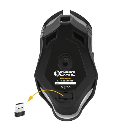 Empire Gaming - Armor RF800 Pack Clavier Souris Gaming Sans Fil Wireless AZERTY (FR Layout) RGB Rechargeable Avec Tapis de Souris -Clavier 2.4G -Souris 4800 DPI -PC PS4 PS5 Xbox One/Series Mac Bild 4
