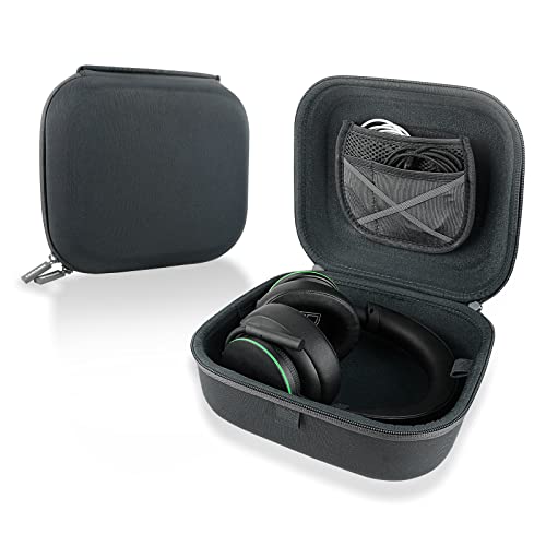 Linkidea Kopfhörer Tragetasche Kompatibel mit Skullcandy SLYR Pro, Sony PS5, Turtle Beach Ear Force Gaming Kopfhörer Schutzhülle Hartschale Reisetasche mit Kabel, Ladegerät Aufbewahrung (Grau) Bild 1