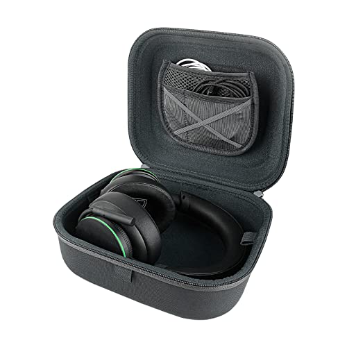 Linkidea Kopfhörer Tragetasche Kompatibel mit Skullcandy SLYR Pro, Sony PS5, Turtle Beach Ear Force Gaming Kopfhörer Schutzhülle Hartschale Reisetasche mit Kabel, Ladegerät Aufbewahrung (Grau) Bild 2