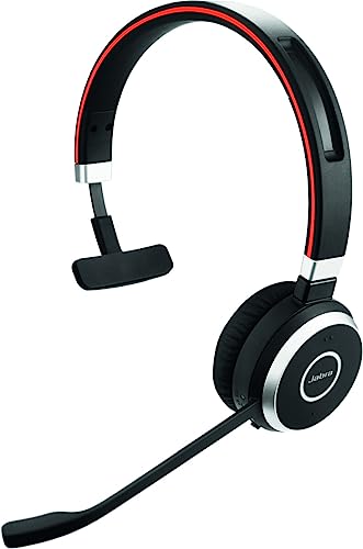 Jabra Evolve 65 SE Schnurloses Mono-Headset - Bluetooth-Headset mit Mikrofon mit Geräuschunterdrückung, langlebigem Akku und Ladestation - MS Teams Zertifiziert - Schwarz, 6593-833-399 Bild 2