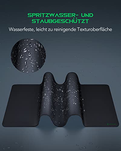 Black Shark Gaming Mauspad XXL 1200 x 600 mm Übergröße groß Mousepad XXL mit wasserdichter Oberfläche Mouse Pad mit Rutschfester Gummiunterseite Gaming Zubehör Manta P4 Bild 5
