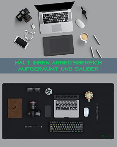 Black Shark Gaming Mauspad XXL 1200 x 600 mm Übergröße groß Mousepad XXL mit wasserdichter Oberfläche Mouse Pad mit Rutschfester Gummiunterseite Gaming Zubehör Manta P4 Bild 6