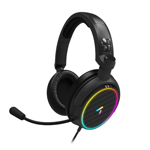 Stealth C6-100 LED Over Ear Gaming Headset PS4/PS5, Xbox, Nintendo Switch, PC mit flexiblem Mikrofon, 3,5 mm Klinke, 1,5 m Kabel, leicht, bequem und langlebig Bild 2