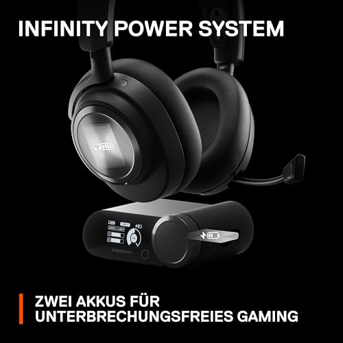 SteelSeries Arctis Nova Pro Wireless - Multi-System Gaming Headset (PC, PS5, Switch + Bluetooth) - Hi-Fi-Treiber - Infinity Power System mit 2 Akkus - Active Noise Cancellation - ClearCast Gen2 Mikro Bild 6