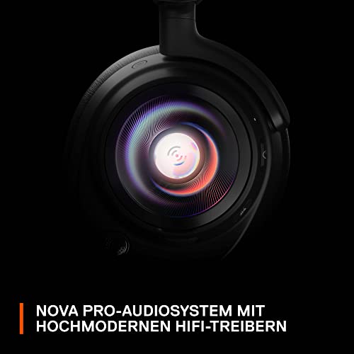 SteelSeries Arctis Nova Pro - Multi-System Gaming-Headset – PC, PS5, PS4, Switch 2 – Hi-Res Audio – 360° Surround-Sound – GameDAC Gen 2 – ClearCast Gen 2-Mikrofon Bild 2