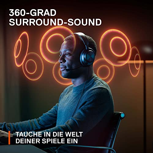 SteelSeries Arctis Nova Pro - Multi-System Gaming-Headset – PC, PS5, PS4, Switch 2 – Hi-Res Audio – 360° Surround-Sound – GameDAC Gen 2 – ClearCast Gen 2-Mikrofon Bild 3