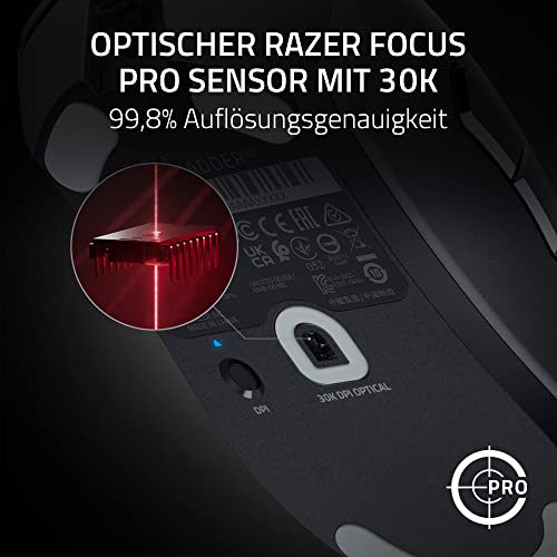 Razer DeathAdder V3 - Ergonomische Esports-Maus - 59g Leicht - 30K Optischer Sensor - Optische Mausschalter Gen-3-8000Hz HyperPolling - Speedflex-Kabel - PC/Mac | Schwarz Bild 4