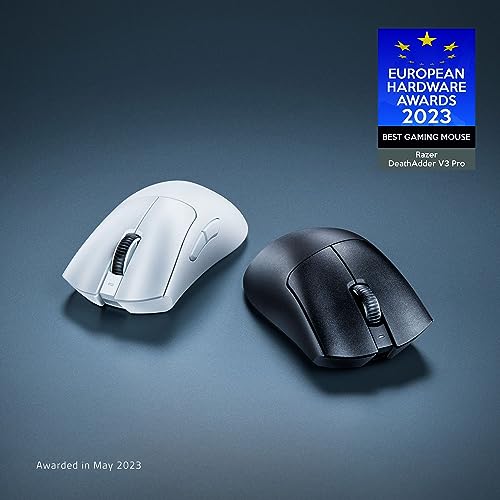 Razer DeathAdder V3 Pro - Leichte kabellose Ergonomische Esports-Maus (64g Leichtes Design, Focus Pro 30K Optischer Sensor, Mausschalter Gen-3, HyperSpeed Wireless) Weiß Bild 3