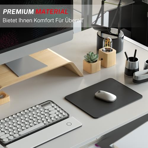 KTRIO Mauspad 3 Pack, Mousepad [30% Größer], Mouse Pad mit Anti-Rutsch-Gummiboden & Vernähte Kanten Mauspads für Computer Laptop und PC, Mouse Mat 275x215mm (Schwarz) Bild 6