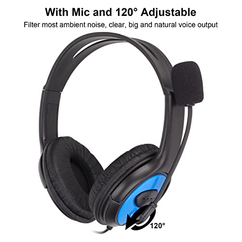 Elprico Gaming-Headset, 3,5-mm-Gaming-Over-Ear-Headset-Kopfhörer mit Weichen Kunstleder-Ohrmuscheln mit Mikrofon für PC-Laptop für für One Bild 2
